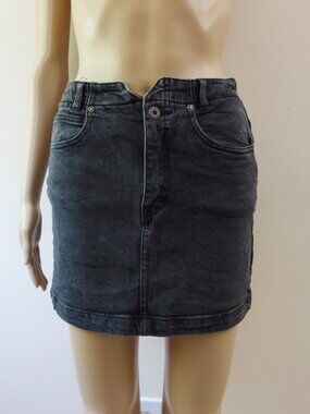 We the free She's All That Denim Grey Mini Skirt (W26) EUC